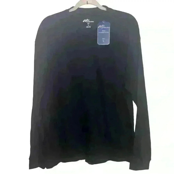 Men’s Jackson Hole Long Tee Black Size L Crew Neck - Picture 1 of 4